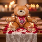 BALLONGBAMSE VALENTINE GAVE (illustrasjonsbilde) thumbnail