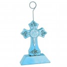 BLÅTT KORS BILDEHOLDER / BALLONGVEKT TIL DÅP OG KONFIRMASJON thumbnail