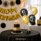 BALLONGER 13 ÅR (black & gold glitz) - illustrasjonsbilde thumbnail