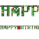 MINECRAFT HAPPY BIRTHDAY BANNER (type 1) thumbnail