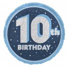 BLÅ FOLIEBALLONG 10 ÅR (mørk blå) thumbnail