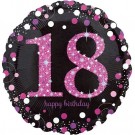 FOLIEBALLONG TIL 18-ÅRSDAG (pink sparkling) thumbnail