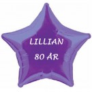 LILLA FOLIEBALLONG MED PERSONLIG NAVN OG ALDER thumbnail