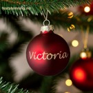 RØD JULEKULE MED EGET NAVN thumbnail