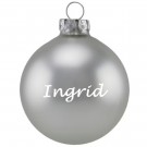 SØLVFARGET JULEKULE MED NAVN thumbnail