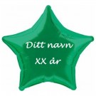 GRØNN FOLIEBALLONG MED PERSONLIG TEKST thumbnail
