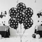 SVARTE OG HVITE POLKA DOT BALLONGER (6-pk) thumbnail