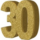 GULLGLITRENDE BORDDEKORASJON TIL 30-ÅRSDAG thumbnail