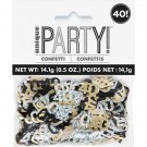 KONFETTI 40 ÅR (gull, sølv, svart) thumbnail