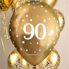 GULLFARGEDE BALLONGER 90 ÅR (illustrasjonsbilde) thumbnail