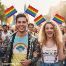 HÅRBØYLE MED PRIDE FLAGG (illustrasjonsbilde) thumbnail