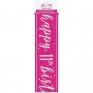 ROSA BANNER 11 ÅR - PYNT TIL 11-ÅRSDAG (type 2) thumbnail