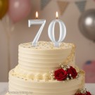 KAKELYS 70 ÅR - SØLVFARGET 7 OG 0 (illustrasjonsbilde) thumbnail