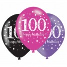 BALLONGER 100 ÅR - PINK SPARKLING thumbnail