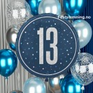 BLÅ FOLIEBALLONG 13 ÅR thumbnail