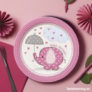 ROSA BABY SHOWER TALLERKENER (illustrasjonsbilde) thumbnail