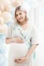 BLÅTT MOM TO BE SASH BÅND - BABY GUTT thumbnail