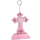 ROSA KORS BILDEHOLDER / BALLONGVEKT TIL DÅP OG KONFIRMASJON thumbnail