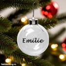 GJENNOMSIKTIG JULEKULE MED NAVN (illustrasjonsbilde) thumbnail