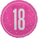 FOLIEBALLONG TIL 18-ÅRSDAG (pink glitz) thumbnail