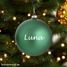 GRØNN JULEKULE MED EGET NAVN (illustrasjonsbilde) thumbnail