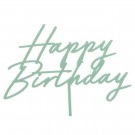 GRØNN HAPPY BIRTHDAY KAKEPYNT thumbnail