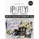 GULLFARGET, SVART OG SØLVFARGET BURSDAGSKONFETTI thumbnail