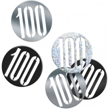 BLACK GLITZ KONFETTI 100 ÅR