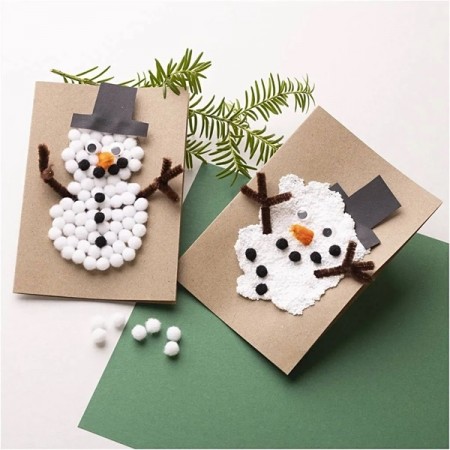 DIY HOBBYPAKKE JUL - SNØMANN KORT