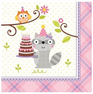HAPPI WOODLAND ROSA SERVIETTER