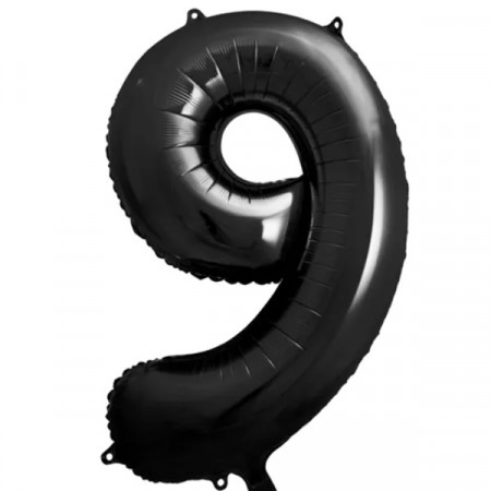 XL SVART FOLIEBALLONG 9