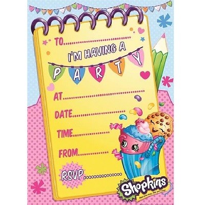 SHOPKINS INVITASJONER