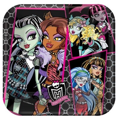 MONSTER HIGH KVADRATISKE TALLERKENER
