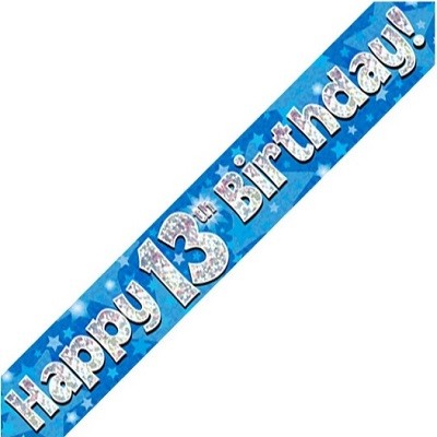 BLÅ HAPPY 13TH BANNER