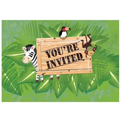 SAFARI INVITASJONER (8-pk)