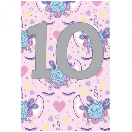 BURSDAGSKORT 10 ÅR - BLOMSTER