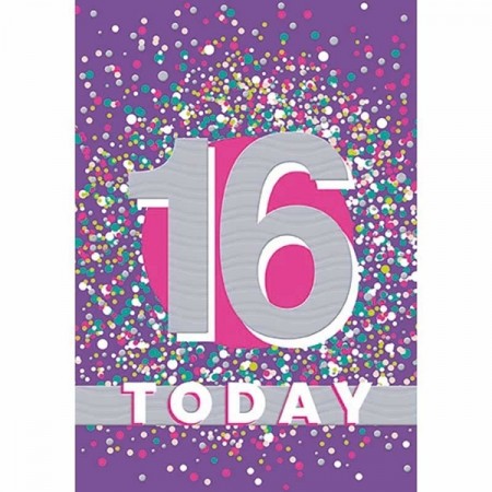 BURSDAGSKORT 16 ÅR - PINK SPARKLING