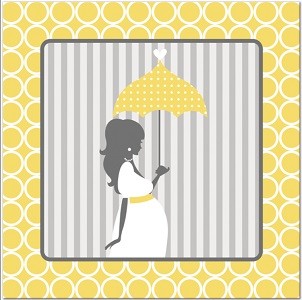 MOD BABY SHOWER SERVIETTER