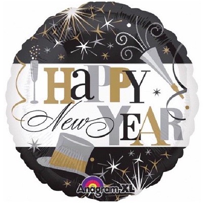 GLITTERING NEW YEAR FOLIEBALLONG