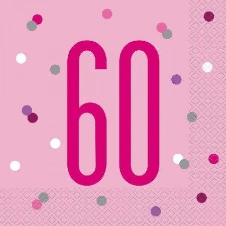 PINK GLITZ SERVIETTER 60