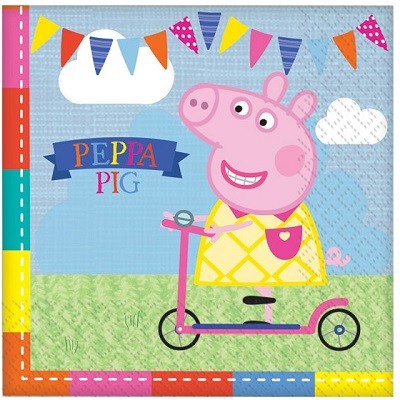 PEPPA GRIS SERVIETTER