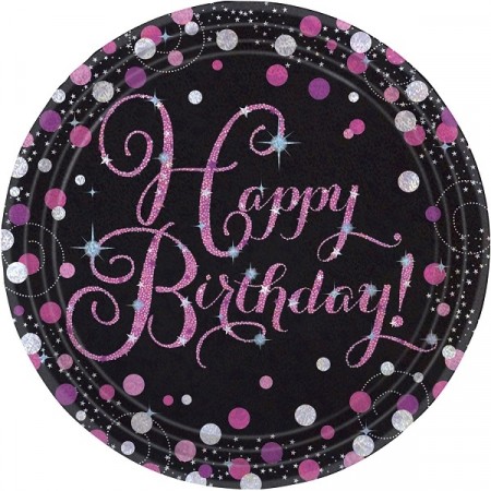 PINK SPARKLING CELEBRATION TALLERKENER