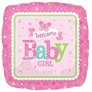 WELCOME BABY GIRL FOLIEBALLONG