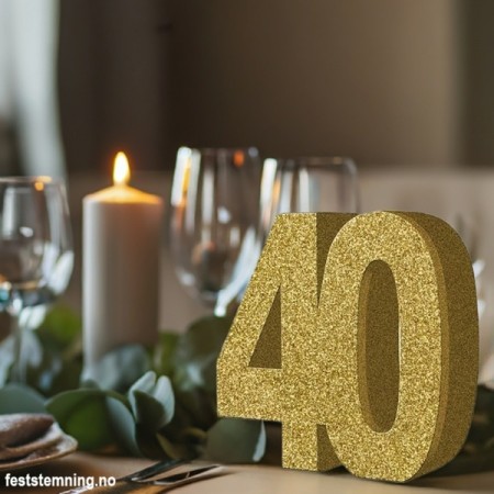 GULLGLITRENDE BORDDEKORASJON 40
