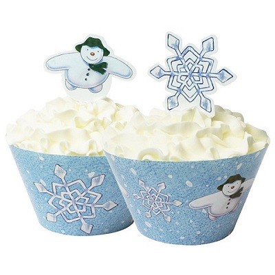 THE SNOWMAN AND THE SNOWDOG CUP CAKE WRAPPERS
