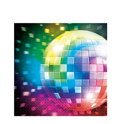 DISCO FEVER DESSERT SERVIETTER