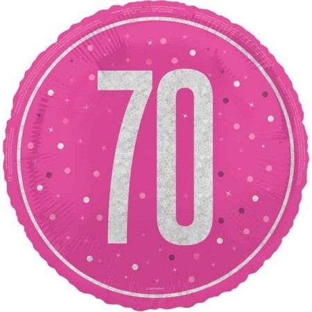 PINK GLITZ FOLIEBALLONG 70