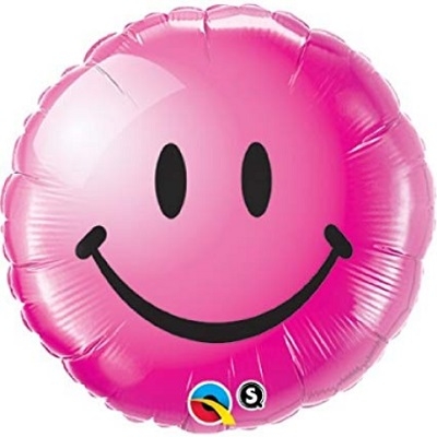 SMILEY FACE FOLIEBALLONG - ROSA
