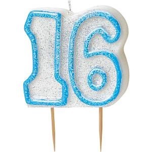 KAKELYS 16 HVIT / BLÅ