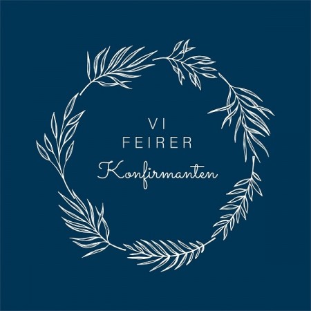 BLÅ SERVIETTER - VI FEIRER KONFIRMANTEN